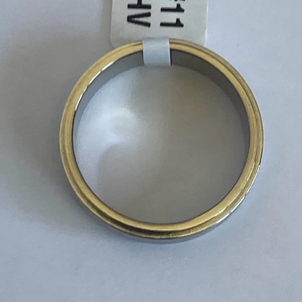 Men’s Spinner Ring Stainless Steel Fidget Band Silver Size 11 Anxiety Ring